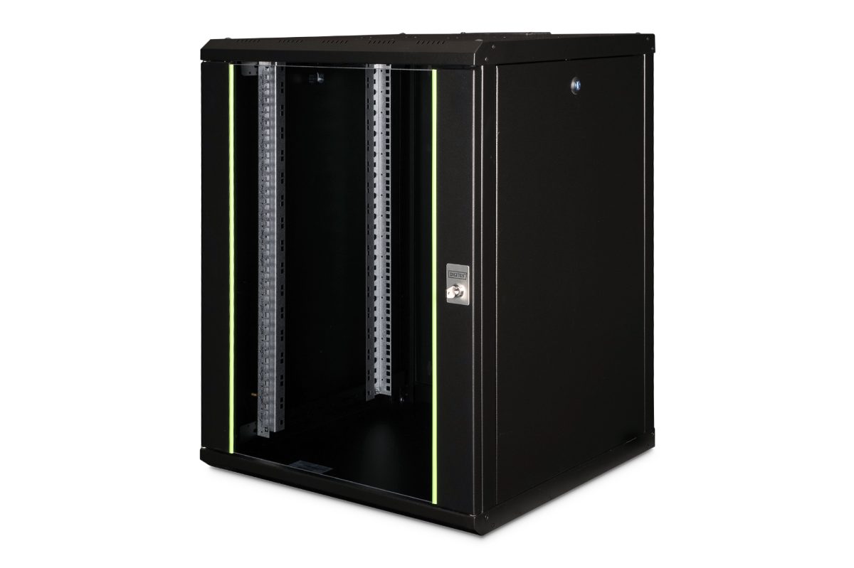 Digitus Wall Mounting Cabinet Unique Series, DN-19 16U-6/6-SW, 82 x 60 x 60 cm, Black