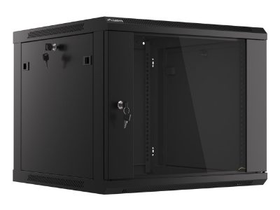 Rack cabinet 19" wall-mount 9U/600x600 (flat pack) V2, WF01-6609-10B, Black