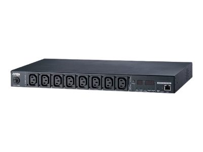 Aten 15A/10A 8-Outlet 1U Outlet-Metered eco PDU, PE7108G, Black