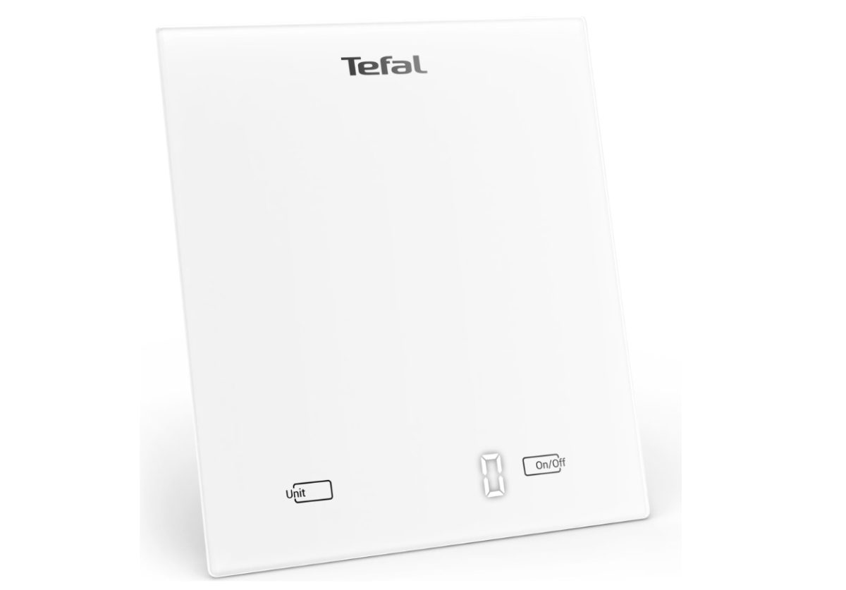 TEFAL Digital Kitchen Scale, Essential BC5504V0, Graduation 1 g, White