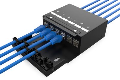 Digitus Consolidation point box, 6-port Keystone modules with intelligent cable manager, DN-93708-6