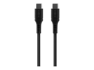 Liquid Silicone Cable USB-C/USB-C, 1.2m, 60W, FIXDLS-CC12-BK