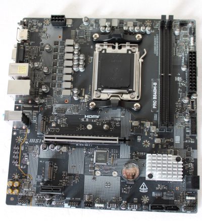 MSI PRO B840M-B, Processor family AMD, Processor socket AM5, DDR5, Supported hard disk drive interfaces M.2, SATA, Number of SATA connectors 4, USED, REFURBISHED, WITHOUT ACCESSORIES, ONLY BACK PANEL INCLUDED
