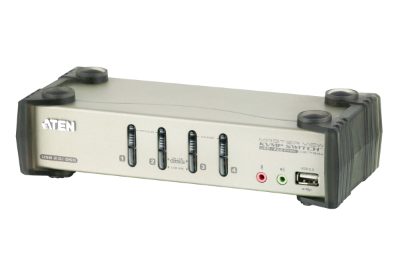 4-Port PS/2-USB VGA/Audio KVMP Switch with OSD, CS1734B