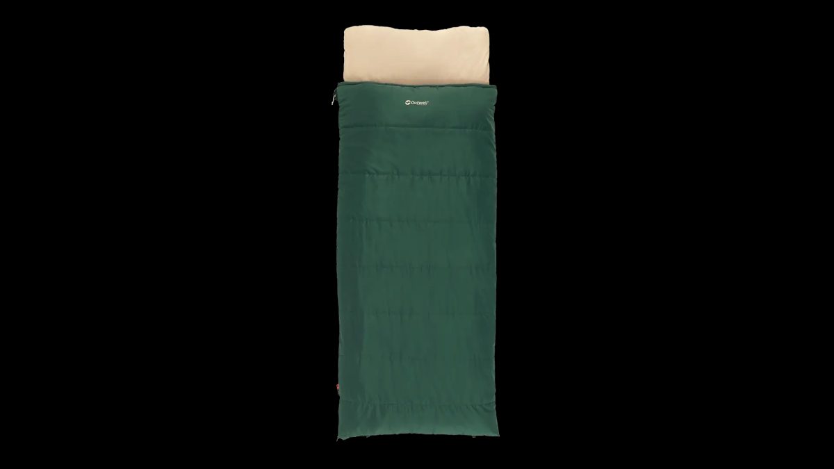 Outwell Contour Prime Green, Sleeping Bag, 220 x 85 cm, Temperature -13 to 16 °C, Right Zipper