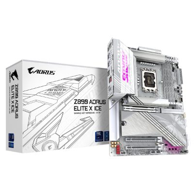 Mainboard, GIGABYTE, Intel Z890, LGA1851, ATX, Memory DDR5, Memory slots 4, 1xPCI-Express 4.0 1x, 1xPCI-Express 4.0 4x, 1xPCI-Express 5.0 16x, 5xM.2, 4xUSB 2.0, 6xUSB 3.2, 1xUSB-C w/Thunderbolt, 1xOptical S/PDIF, 1xRJ45, 2xAudio port, Z890AELITEXICE
