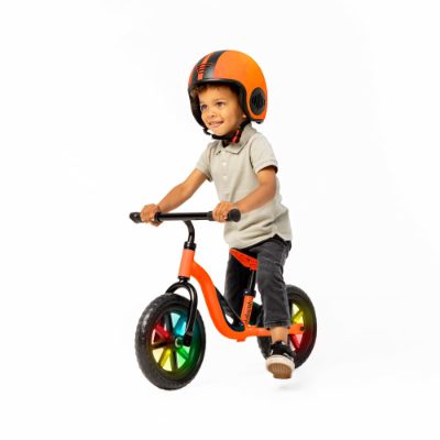 Chillafish Charlie 10"  līdzsvara velosipēds, oranžš, ar gaismiņām no 1,5  līdz 4 gadiem