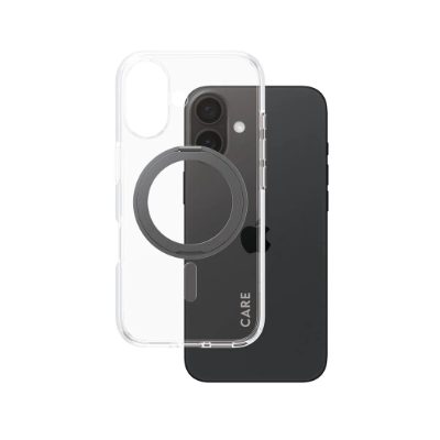 CARE Feature Case, Back cover, Apple, iPhone 16, Recycled plastic, Transparent, MagSafe