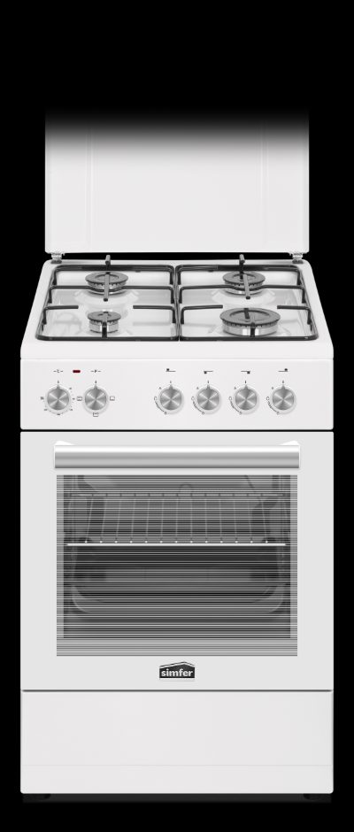 Cooker, 4403SERBB, Hob type Gas, Oven type Electric, White, Width 50 cm, Electronic ignition, Depth 55 cm, 48 L