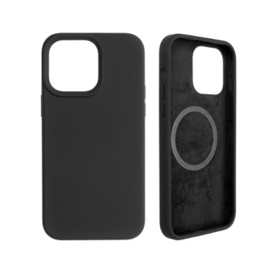 MagFlow with MagSafe support, Back cover, Apple, iPhone 14 Pro Max, Liquid silicon, Black