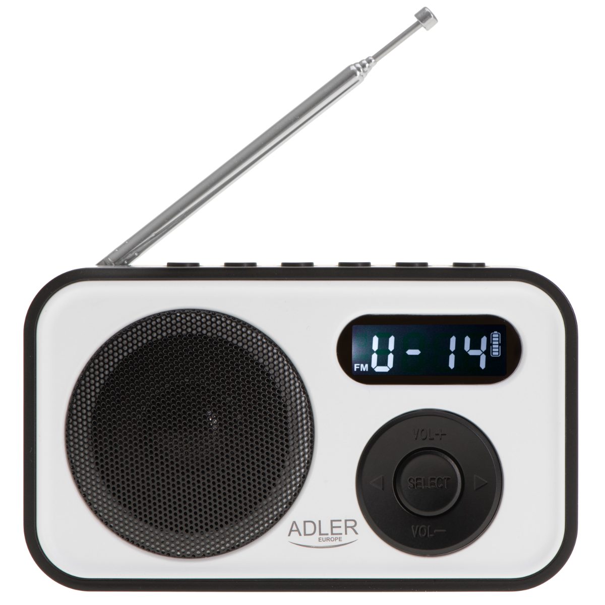 PLL AM/FM Digital Radio, AD 1906, Alarm function, White/Black