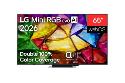 LG 4K evo AI Mini RGB TV, 65MRGB87B3B, 65, Smart TV, webOS, UHD, Black
