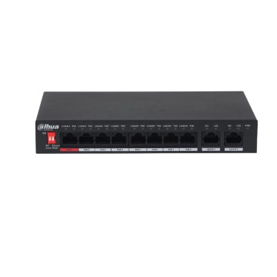 Switch, DAHUA, PFS3010-8ET-96-V2, Desktop/pedestal, PoE ports 8, 96 Watts, DH-PFS3010-8ET-96-V2