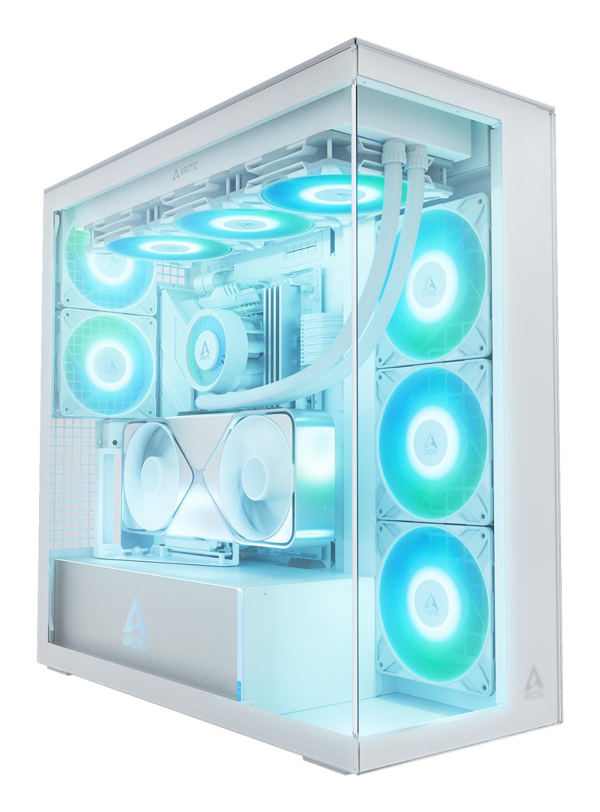 Case, ARCTIC, Xtender VG (White), Case product features Transparent panel, Not included, Colour White, ACPCC00017A