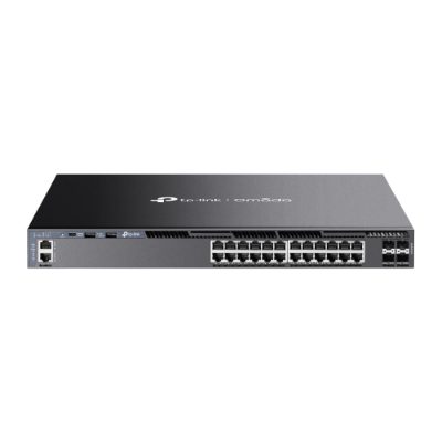 TP-LINK SG6428X Omada 24-Port Gigabit Stackable L3 Managed Switch with 4 10G Slots, TP-LINK