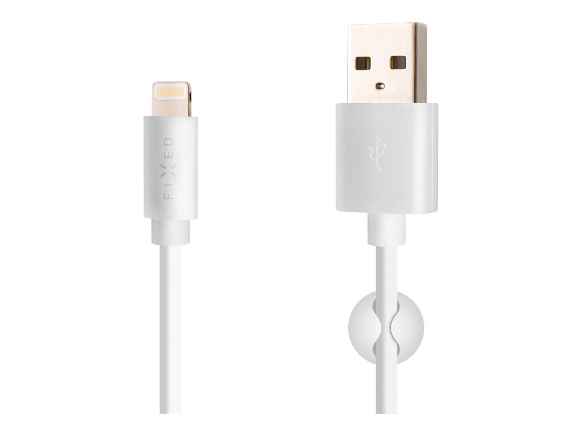 Data And Charging Cable With USB/lightning Connectors, White