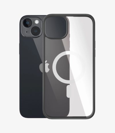 ClearCase with Black Frame MagSafe Compatible, Apple, iPhone 14 Plus, Clear, MagSafe compatible; Military Grade Standard; 100% recycled frame material