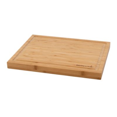 Bamboo cutting board with groove FSC, 40 x 30 x 3 cm (per 3 pcs), BC-ACC-7306