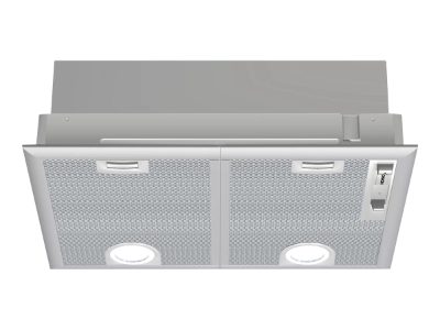 Hood Serie 4, DHL555BL, Canopy, Energy efficiency class C, Width 50 cm, 590 m³/h, Mechanical control, LED, Silver