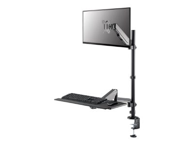 Neomounts Desk Mount, DS90-325BL1 Sit-stand workstation desk, Adjustable Height, Rotate, Tilt, Swivel, 17-32 ", Maximum weight (capacity) 9 kg, Black