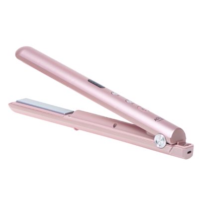 Adler Cordless Hair Straightener, AD 2327, Ceramic heating system, Display LED, Temperature (min) 160 °C, Temperature (max) 220 °C, Pink