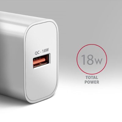 AXAGON Wallcharger 1x port USB-A, QC3.0/AFC/FCP/Apple, 18W, ACU-QC18W