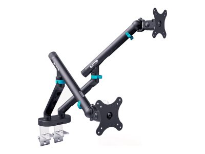 Digitus Desk Mount, Tilt, rotation, pivot, Dual design monitor mount, 2x 35", 2x 10 kg, 35 ", Maximum weight (capacity) 20 kg, Black