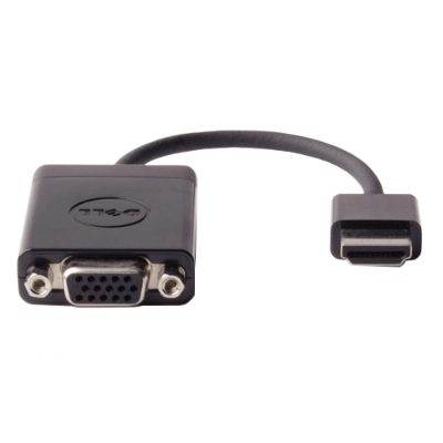 Adapter HDMI to VGA, 470-ABZX, Black, HDMI - Male, HD-15 (VGA) - Female