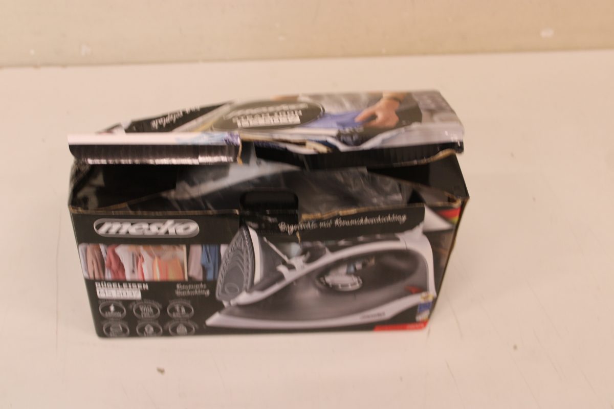 Mesko MS 5037 Steam iron 2800W, Grey, Mesko MS 5037, Steam Iron, 2800 W, Water tank capacity 170 ml, Continuous steam 35 g/min, Grey, DAMAGED PACKAGING, SCRATCHED CERAMIC PLATE
