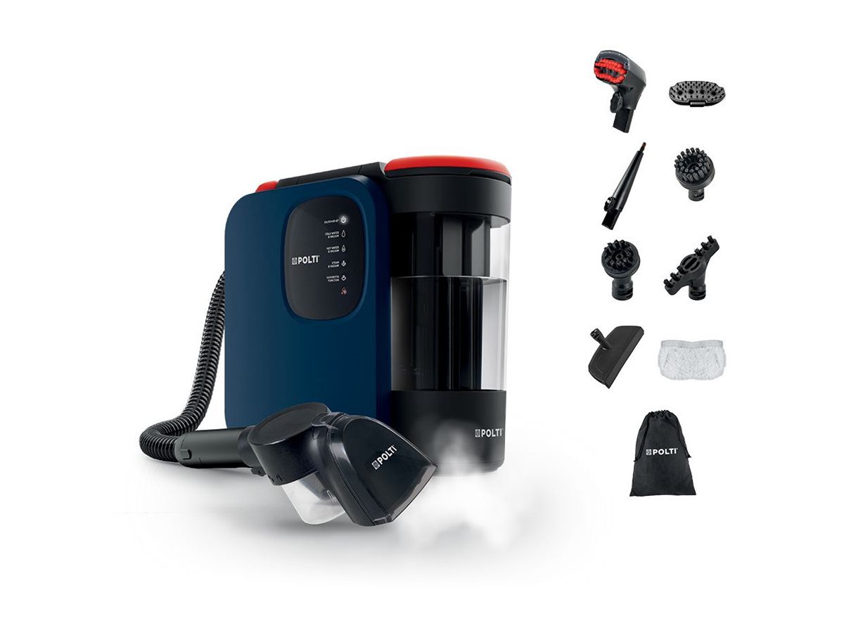 Polti Steam cleaner, StainOver Pet SC40, Power 2000 W, Water tank capacity 1.6 L, Blue/Black
