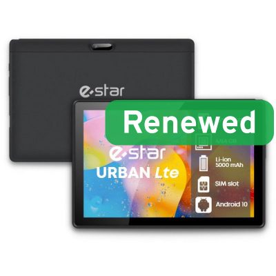 ESTAR Renewed Grade A, 10.1 URBAN Tablet 4GB, Black, 64 GB, Android