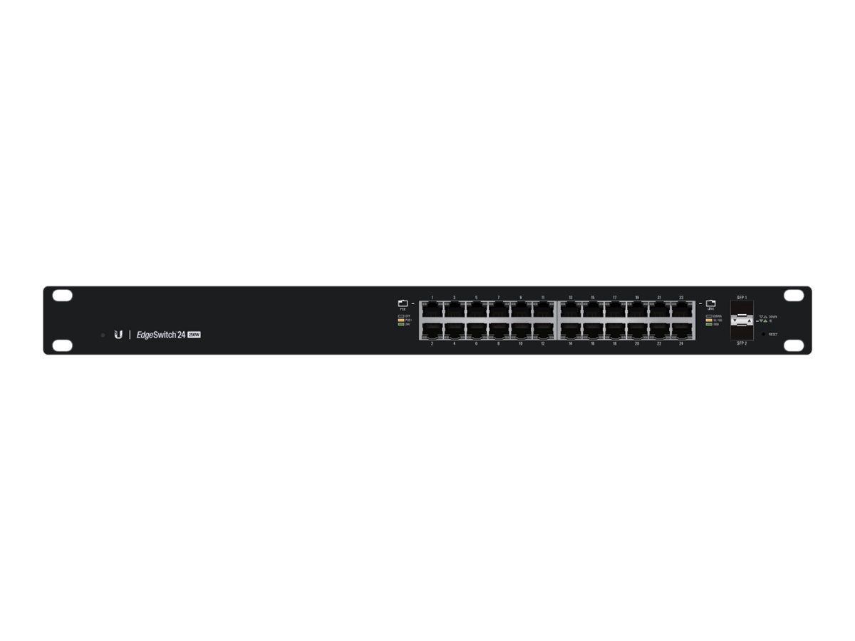 Switch, ES-24-250W, Web managed, Rackmountable, Gigabit Ethernet (copper) ports quantity 24, SFP ports quantity 2, 12 month(s)