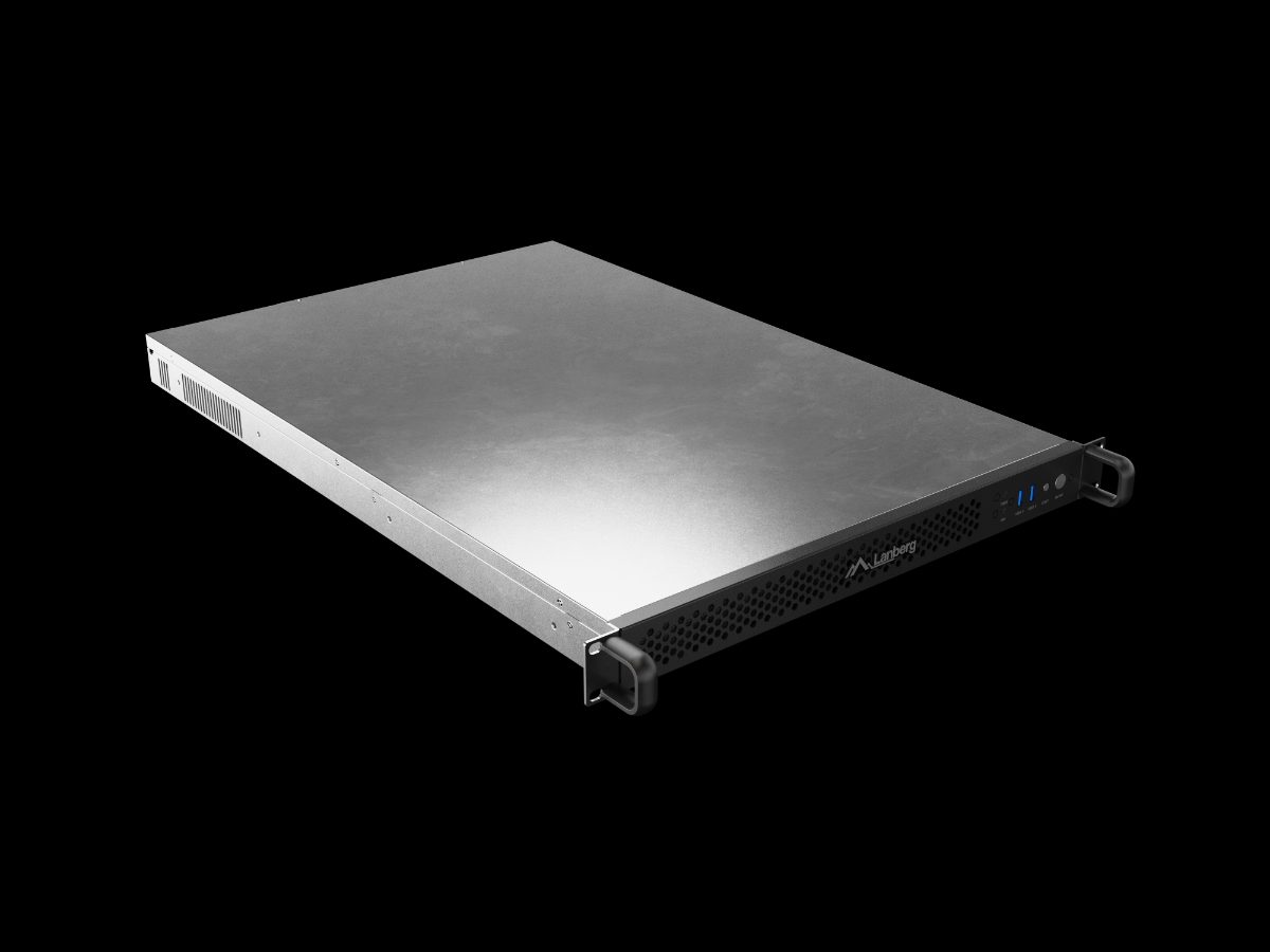 Lanberg Rackmount server chassis E-ATX 650/12 19"/1U, SC01-6501-12B, Black