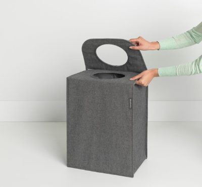 BRABANTIA Veļas soma kantaina, 55 l, Pepper Black