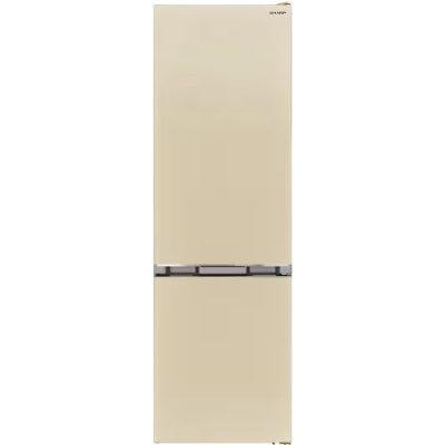 SHARP ledusskapis ar saldētavu, 360l, 201 cm, bēšs