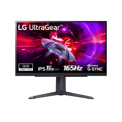 LCD Monitor, LG, 27GR75Q-B, 27", Gaming, Panel IPS, 2560x1440, 16:9, 165Hz, Matte, 1 ms, Swivel, Pivot, Height adjustable, Tilt, Colour Black