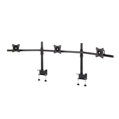 EDBAK Desk Mount, SV11 desk mount for three monitors, Height adjustment, tilt, 19-27 ", Black
