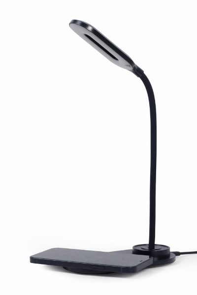 Gembird TA-WPC10-LED-01 Desk lamp with wireless charger, Black, Cold white, warm white, natural 2893-7072 K, Phone or tablet with built-in Qi wireless charging