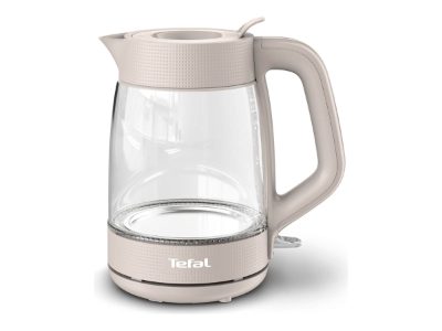 TEFAL Kettle, KO2G0BE0, 2000 W, Electric, 1.7 L, Glass, 360° rotational base, Grey/Transparent