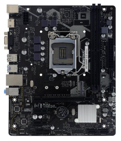 Mainboard, BIOSTAR, Intel H510, LGA1200, MicroATX, Memory DDR4, Memory slots 2, 2xPCI-Express 3.0 1x, 1xPCI-Express 4.0 16x, 1xM.2, 1x15pin D-sub, 1xHDMI, 2xAudio-In, 1xAudio-Out, 4xUSB 2.0, 2xUSB 3.2, 2xPS/2, 1xRJ45, H510MHP2.0