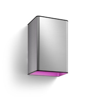 Philips Hue WCA Resonate Outdoor Wall Lantern, Inox, 8 W, 2000-6500 Hue White Colour Ambiance