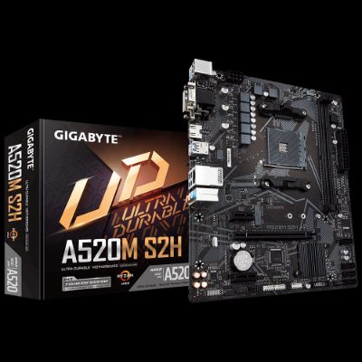 A520M S2H 1.0, Processor family AMD, Processor socket AM4, DDR4 DIMM, Memory slots 2, Chipset AMD A, Micro ATX