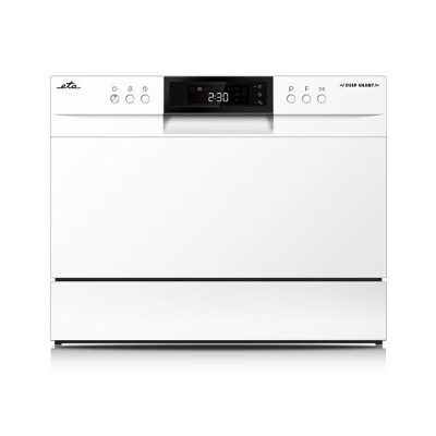 ETA Dishwasher, ETA138490000F, Table, Width 55 cm, Number of place settings 6, Number of programs 8, Energy efficiency class F, Display, White