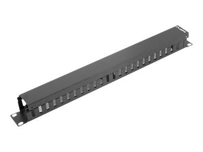 Lanberg 19" cable management panel type A 1U, AK-1201-B, Black