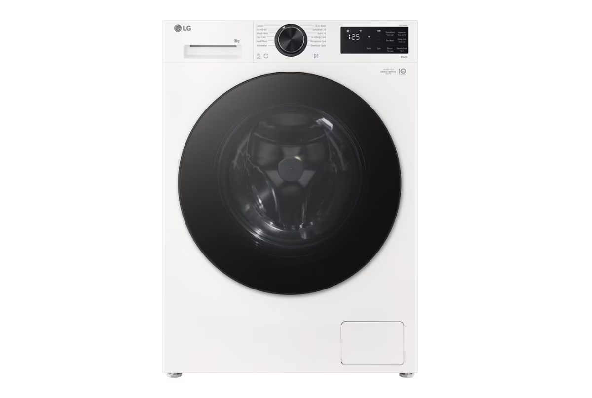 Washing machine, F2X50S9TWB, Energy efficiency class A, Front loading, Washing capacity 9 kg, 1200 RPM, Depth 48 cm, Width 60 cm, Display, LED, Steam function, Direct drive, Wi-Fi, White