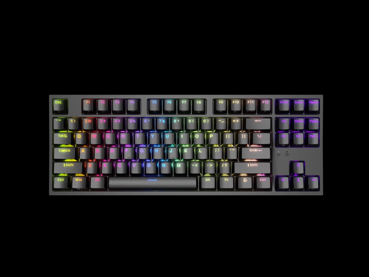 THOR 404 TKL, Mechanical Gaming Keyboard, Wired, US, Kailh Box Brown V2, Black, RGB