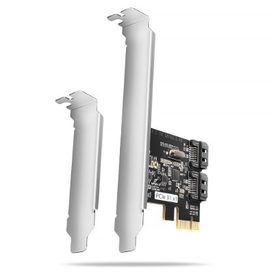 AXAGON Two-channel SATA III PCI-Express controller with two internal SATA port outputs, PCES-SJ2