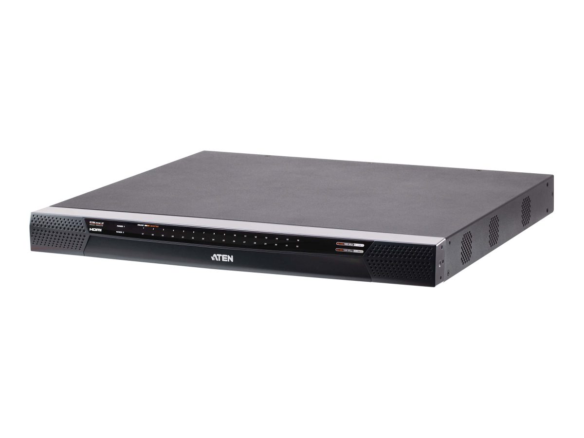 Aten KN4032VB-AX-G 1-Local/4-Remote Shared Access 32-Port Multi-Interface Cat 5 KVM over IP Switch, Aten