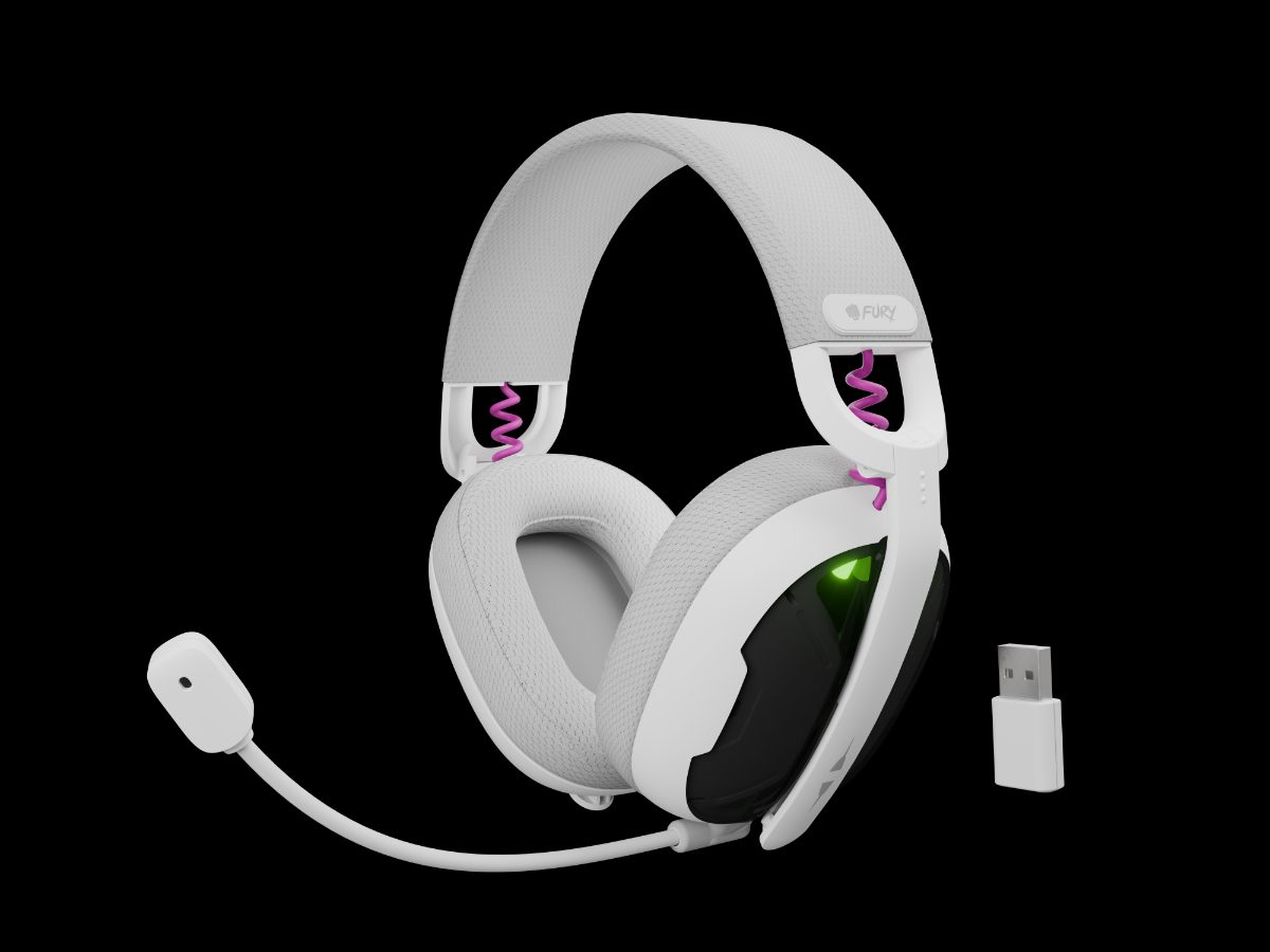 Gaming Headset, Fukiya F6, Bluetooth, Over-Ear, Microphone, White, Wireless