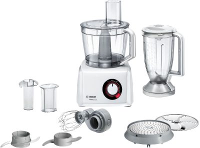 Food Processor MultiTalent 8, MC812W501, 1000 W, Number of speeds 2, Bowl capacity 3.9 L, Blender, White